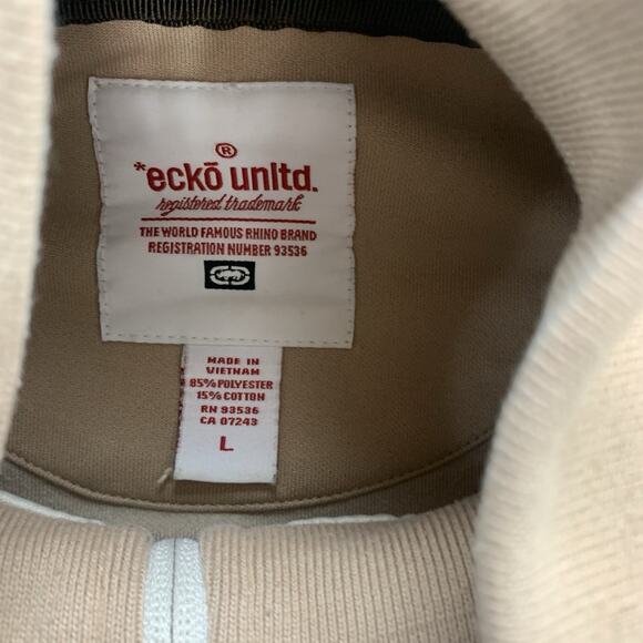 Ecko Unltd Jacket Mens Large Full Zip Track Athletic Hip Hop Streetwear Brown - Picture 3 of 9